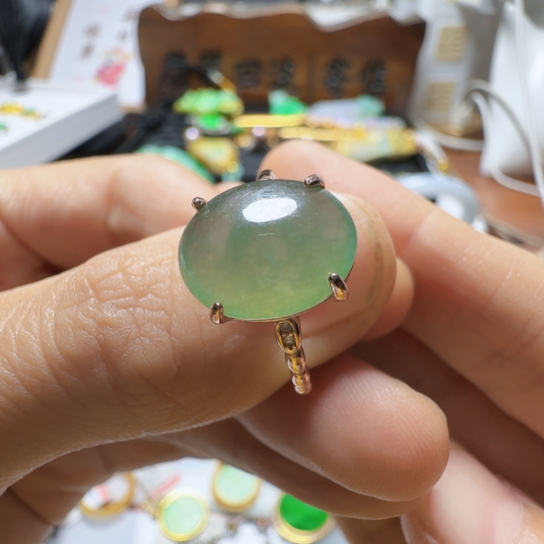 翡翠银S925镶嵌手镯翡翠50