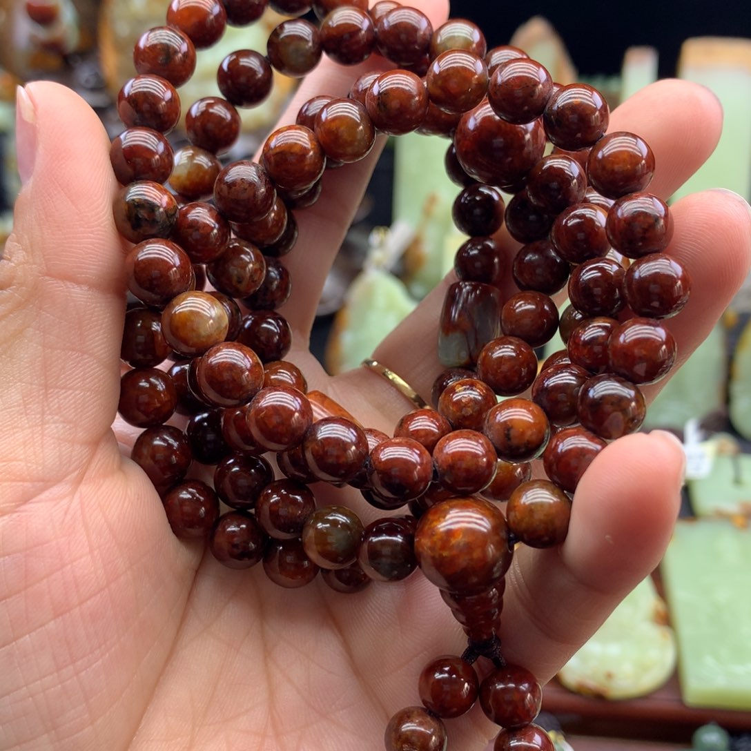 岫岩河磨玉（透闪石质玉）项链未镶嵌初*