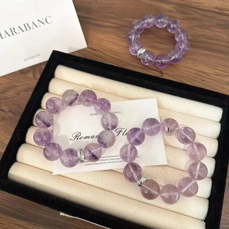 X2053紫啊赛17m浅手链高端轻奢手串多样性发一