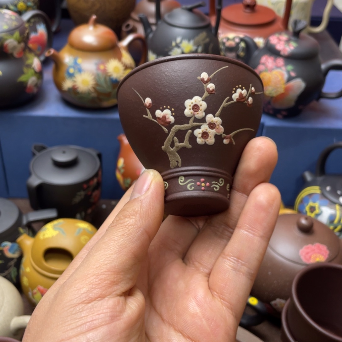 红泥茶杯紫砂主人杯100cc