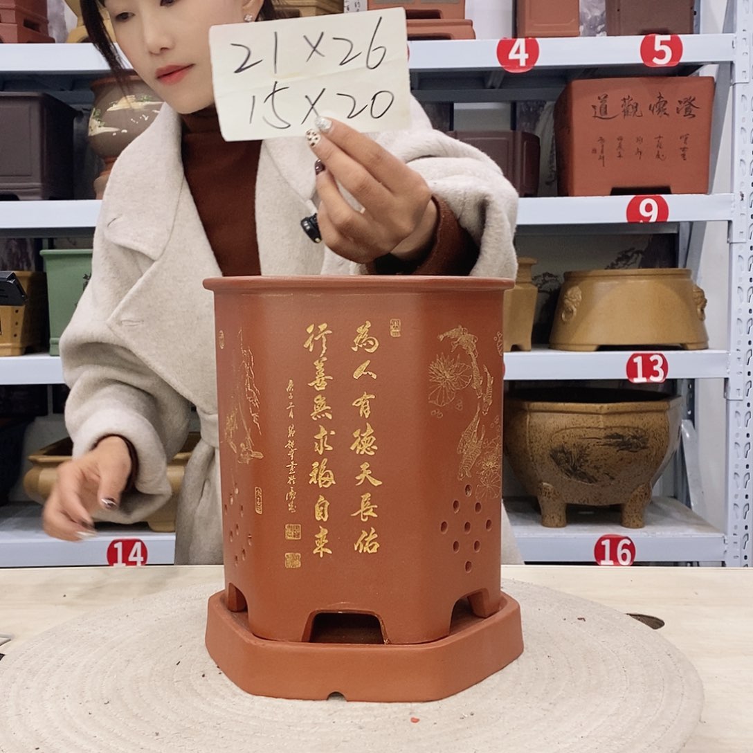 紫砂花盆紫砂花盆