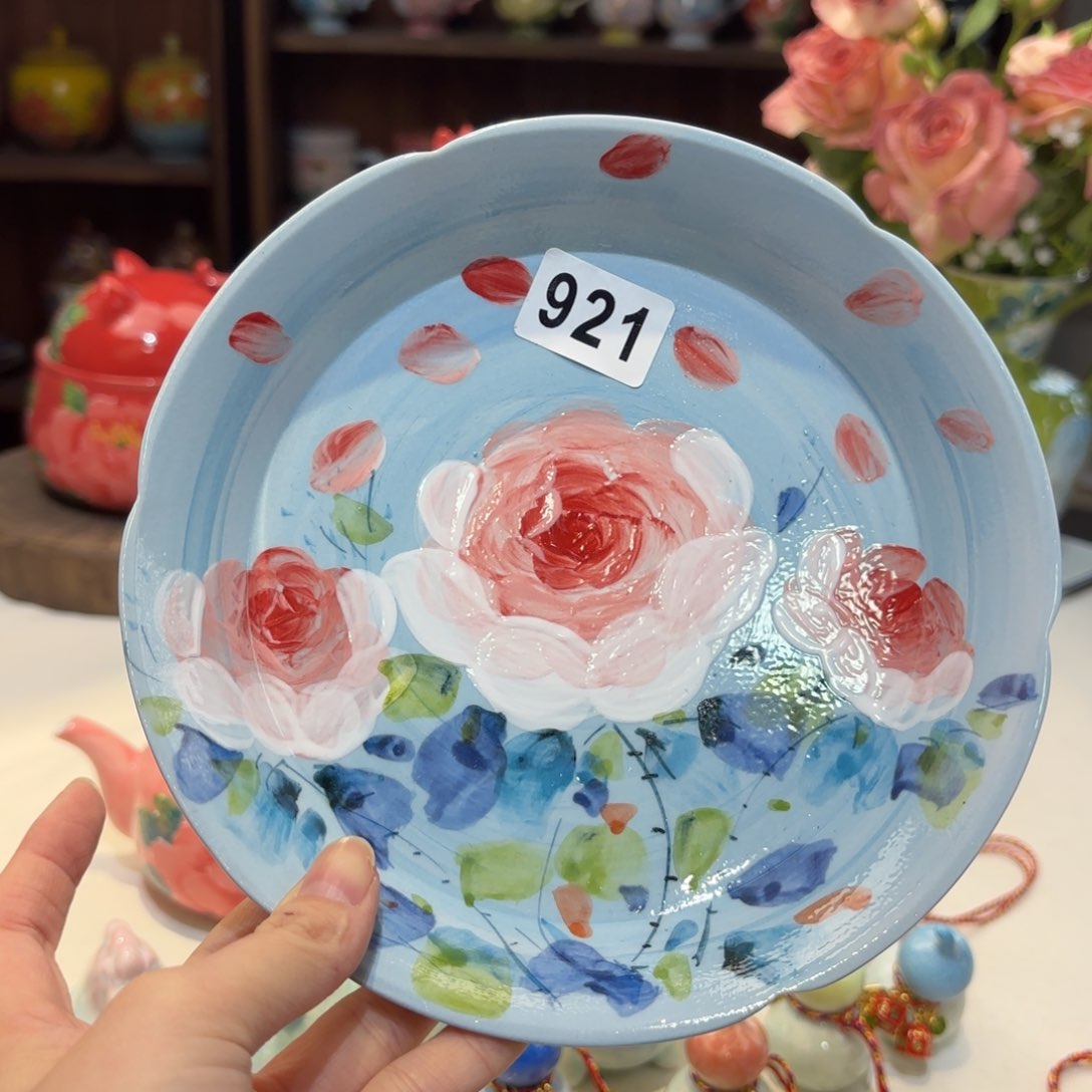 景德镇手绘高温釉下彩陶瓷茶具