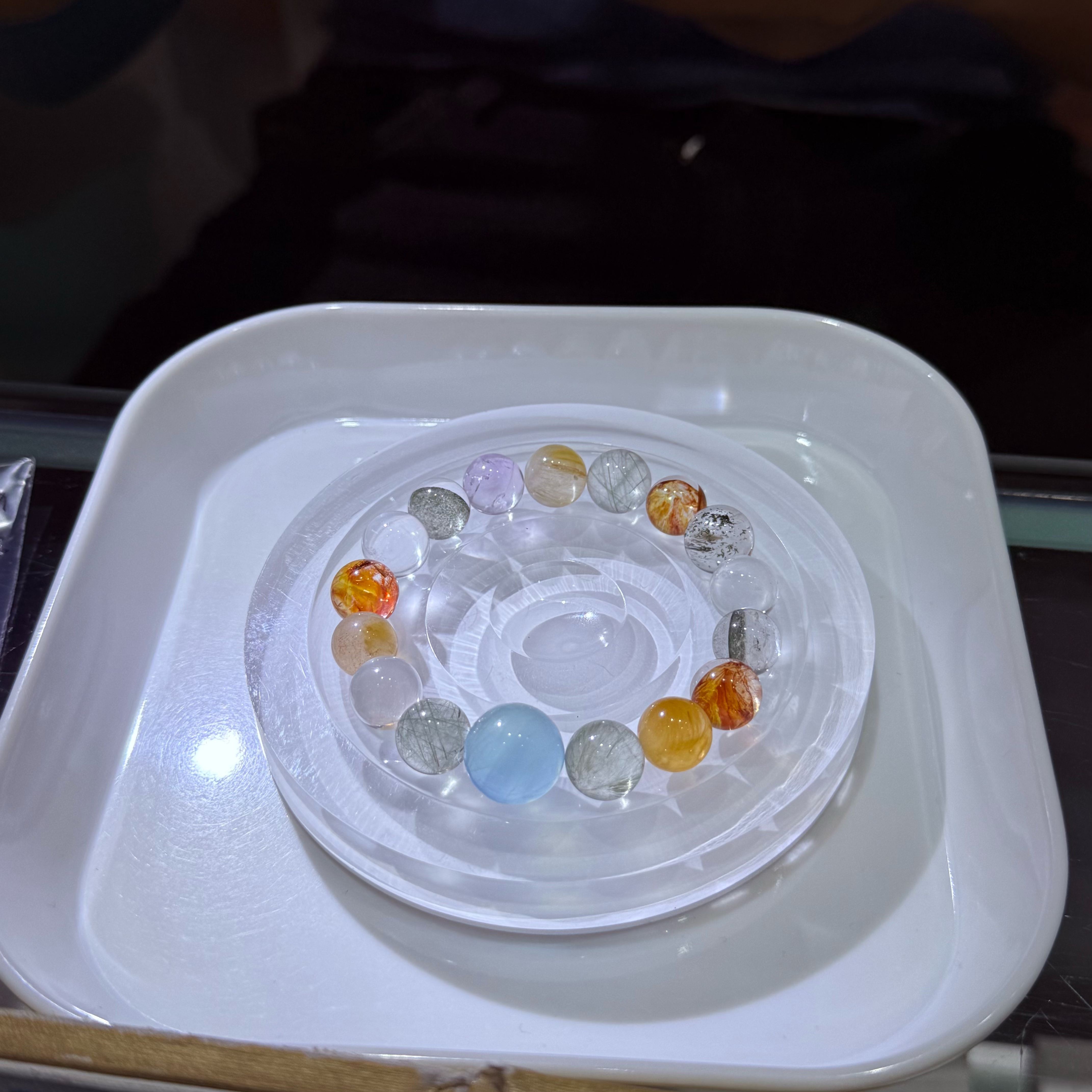 diy水晶设计款搭配多样性水晶（海蓝宝紫水晶黄水晶兔毛白水晶）