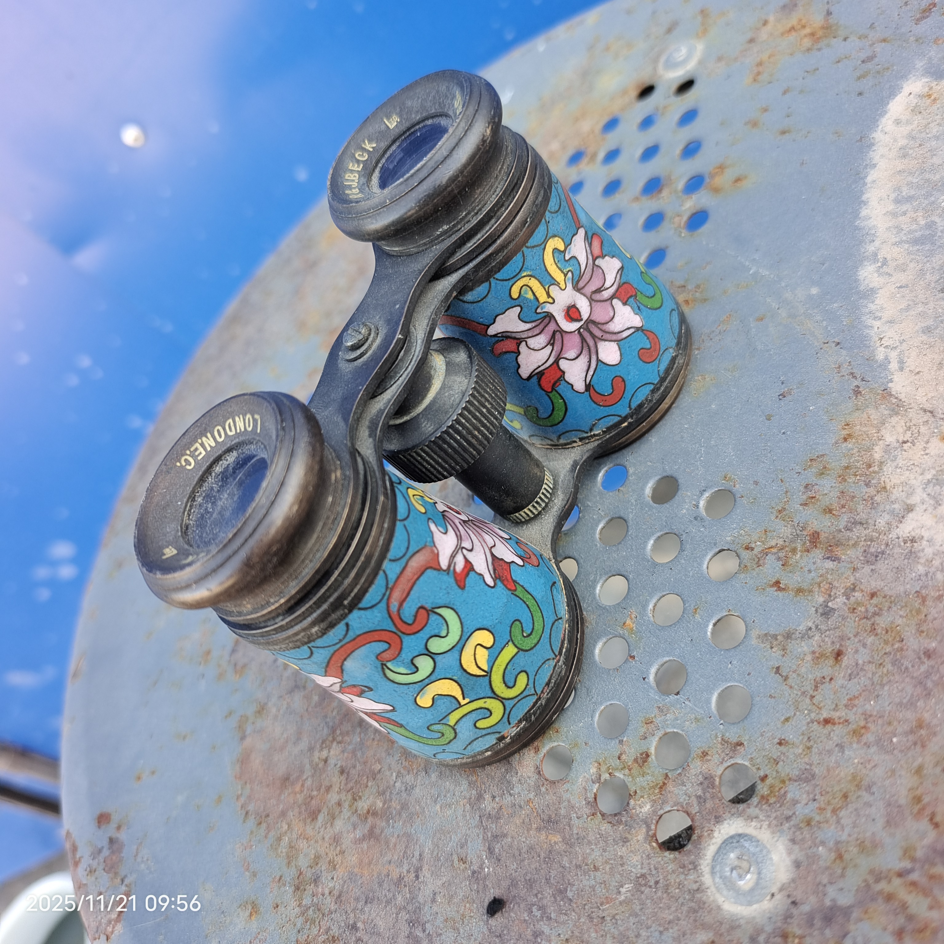 家用儿童望远镜珐琅彩精美复古摆件手绘工艺品创意居家摆设