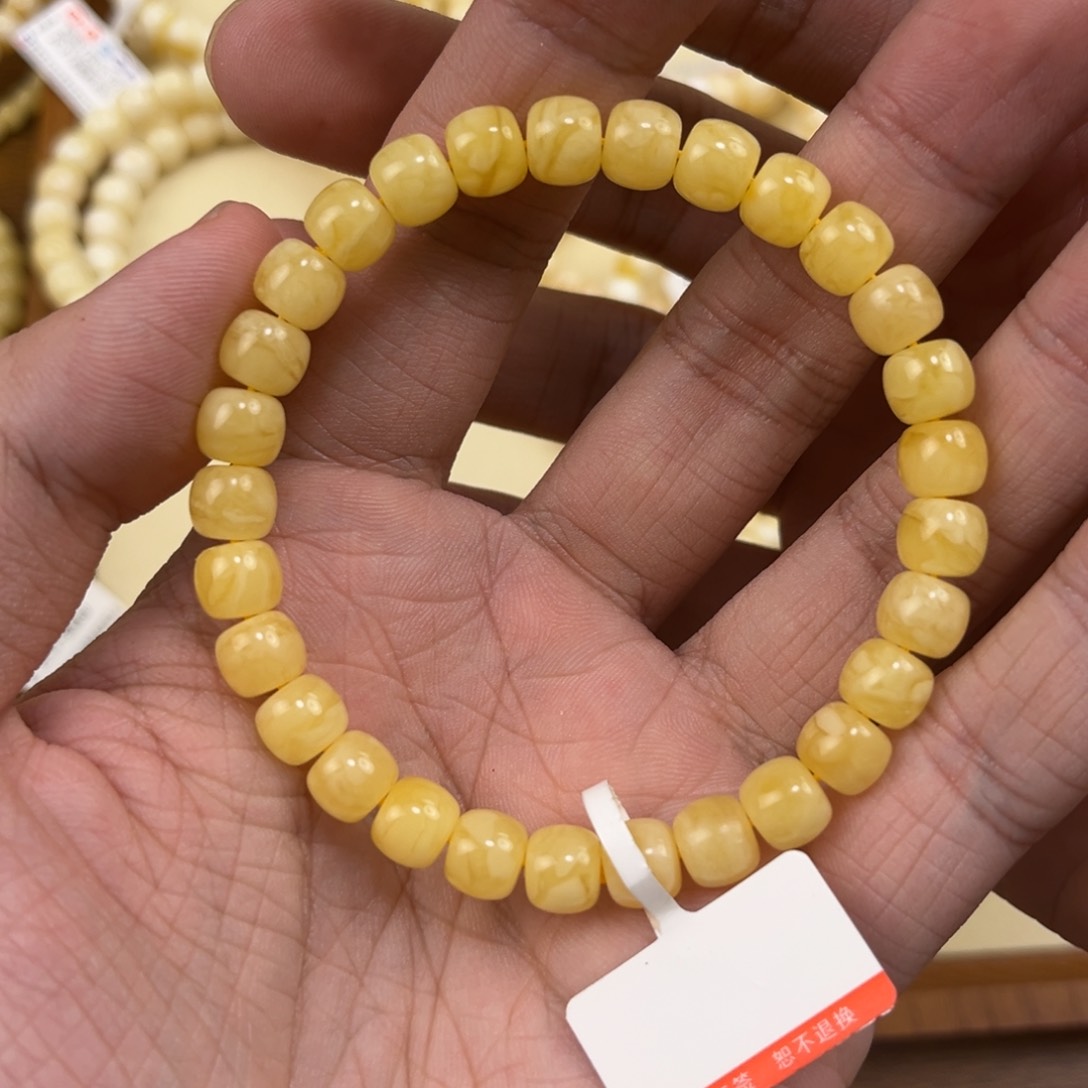 未镶嵌蜜蜡手串蜜蜡手串7.5mm
