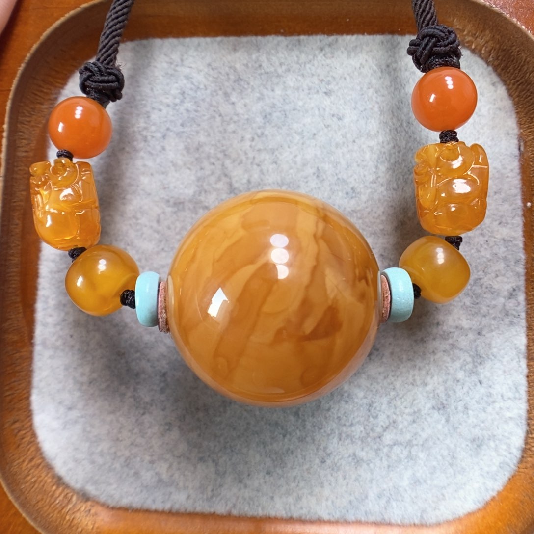 蜜蜡项链未镶嵌蜜蜡锁骨