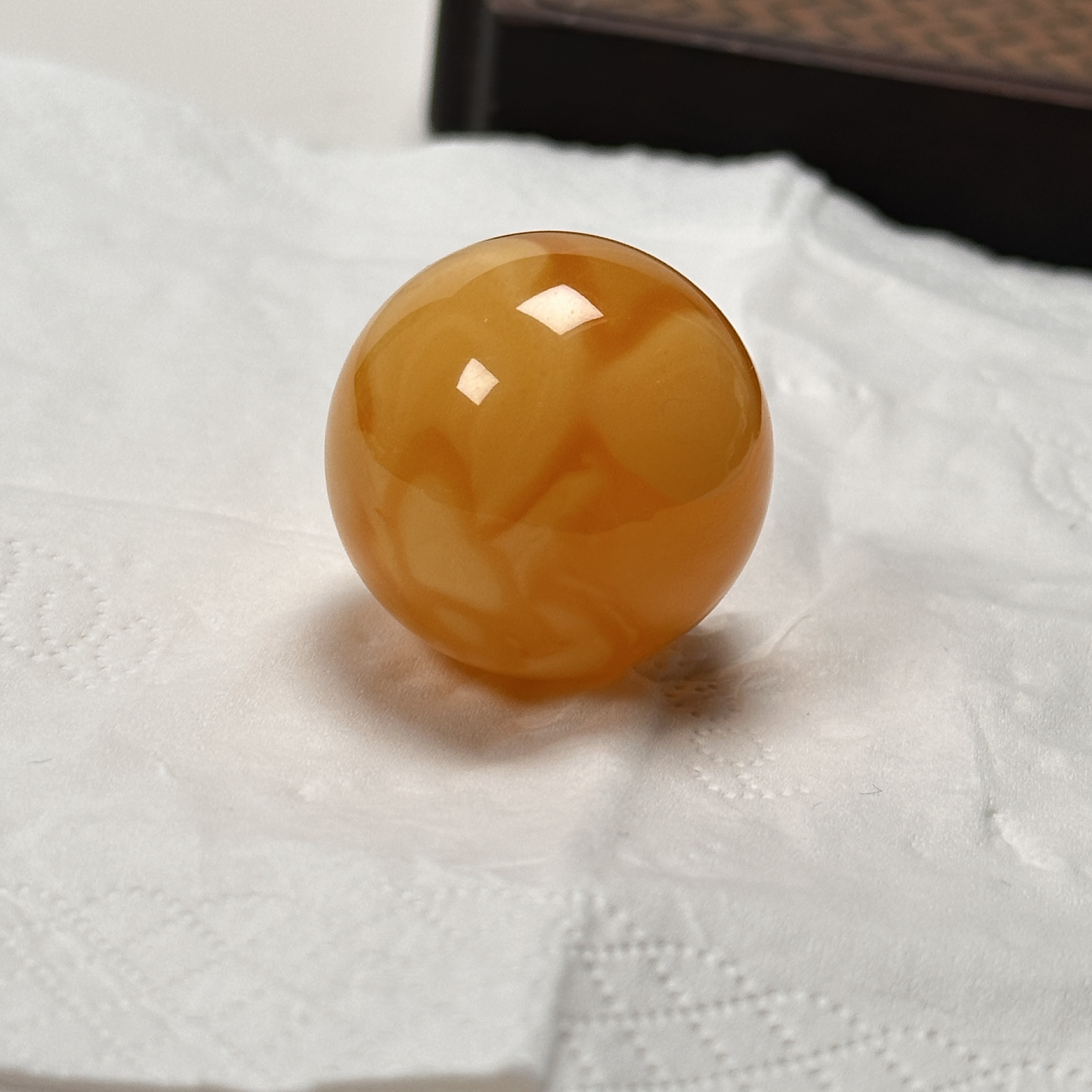 焦皮奶橘红蜡妖花蜜蜡圆珠