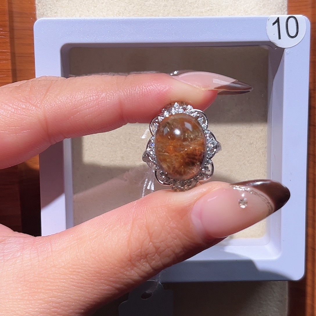 纯****戒指水晶银S925镶嵌