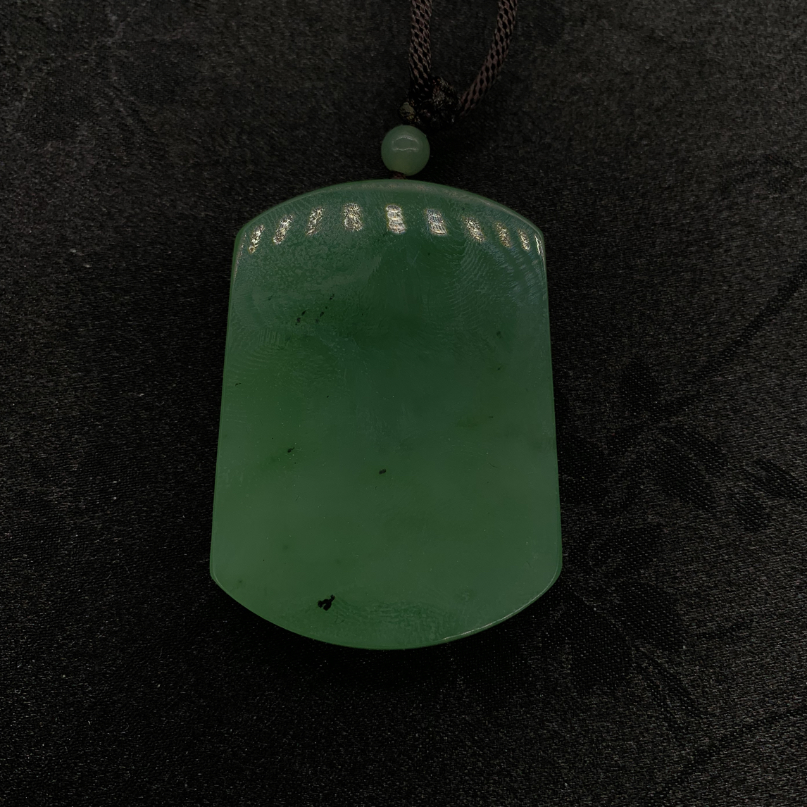 WSP048 和田玉碧玉无事牌吊坠51X31X8mm