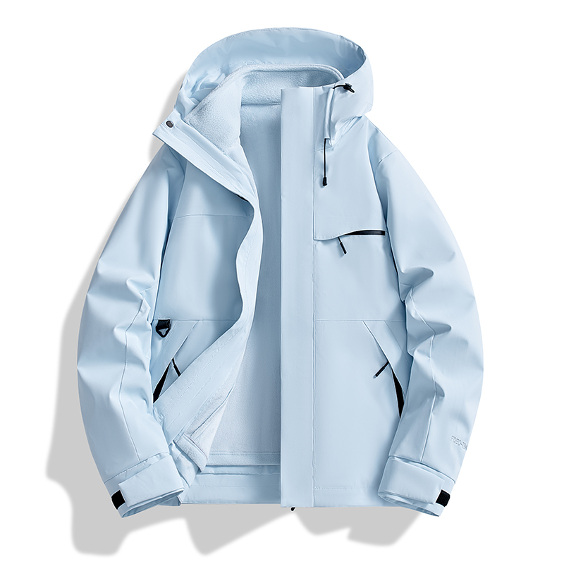 ABTM户外三合一冲锋衣男女同款秋冬可拆卸内胆三防徒步登山服外套