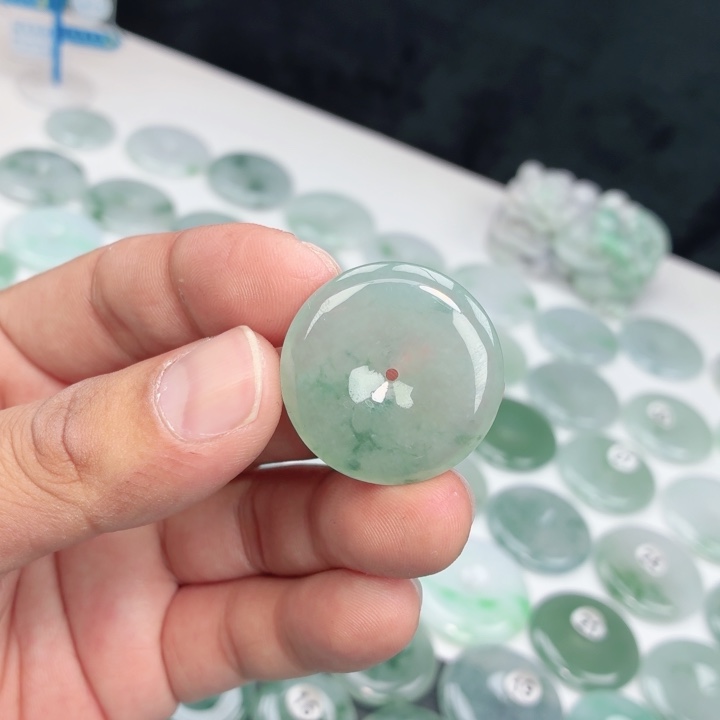 翡翠未镶嵌颈饰缅甸天然A货翡翠29.6-5.6