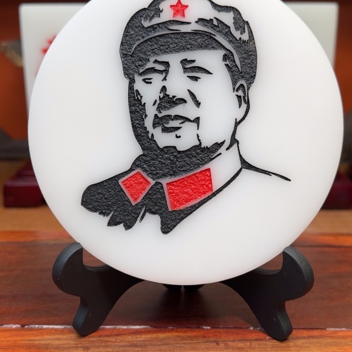 石材直径15文武双像