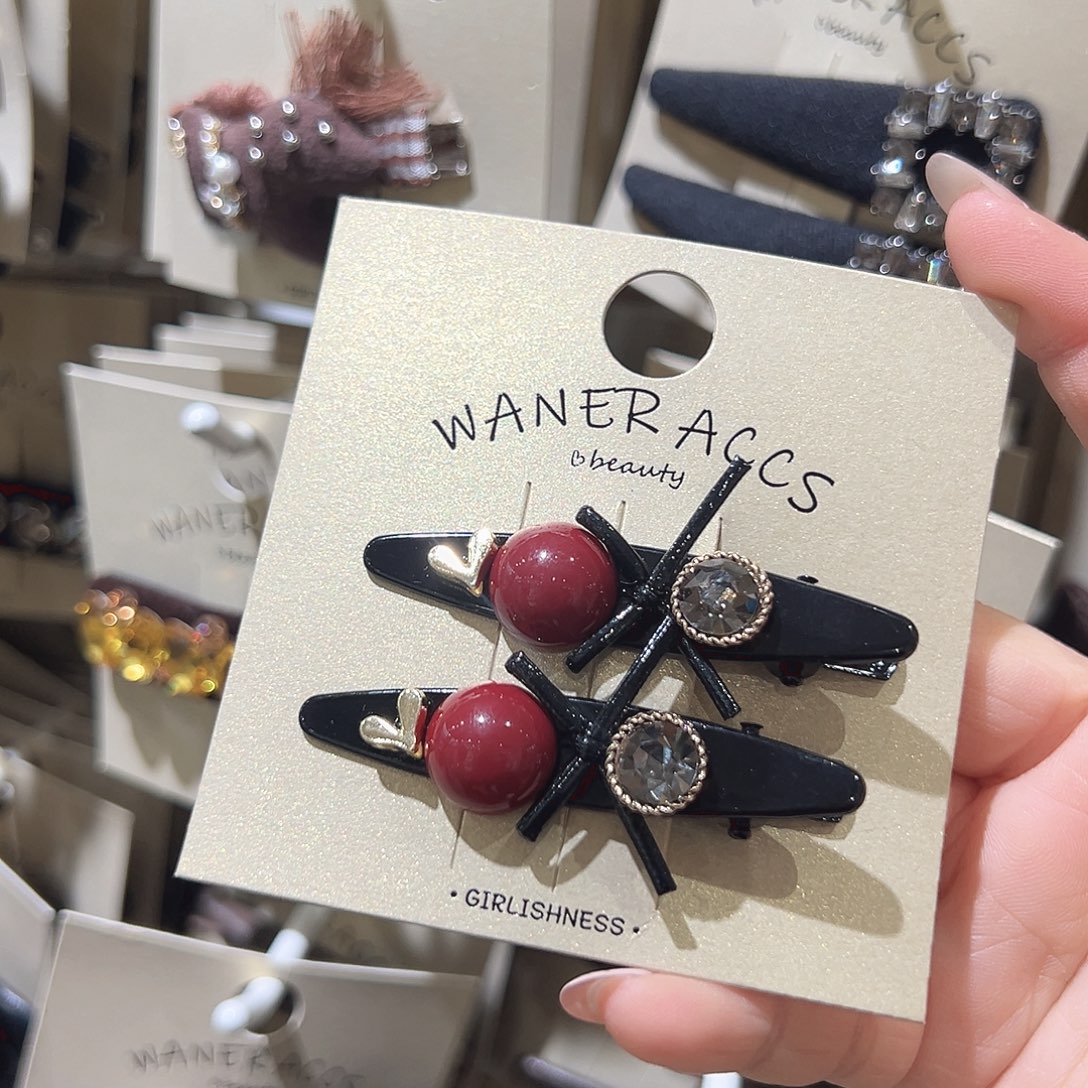 非金属红豆爱心鸭夹