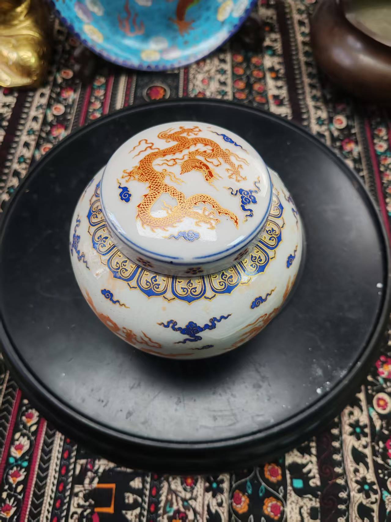 家居饰品 龙纹罐