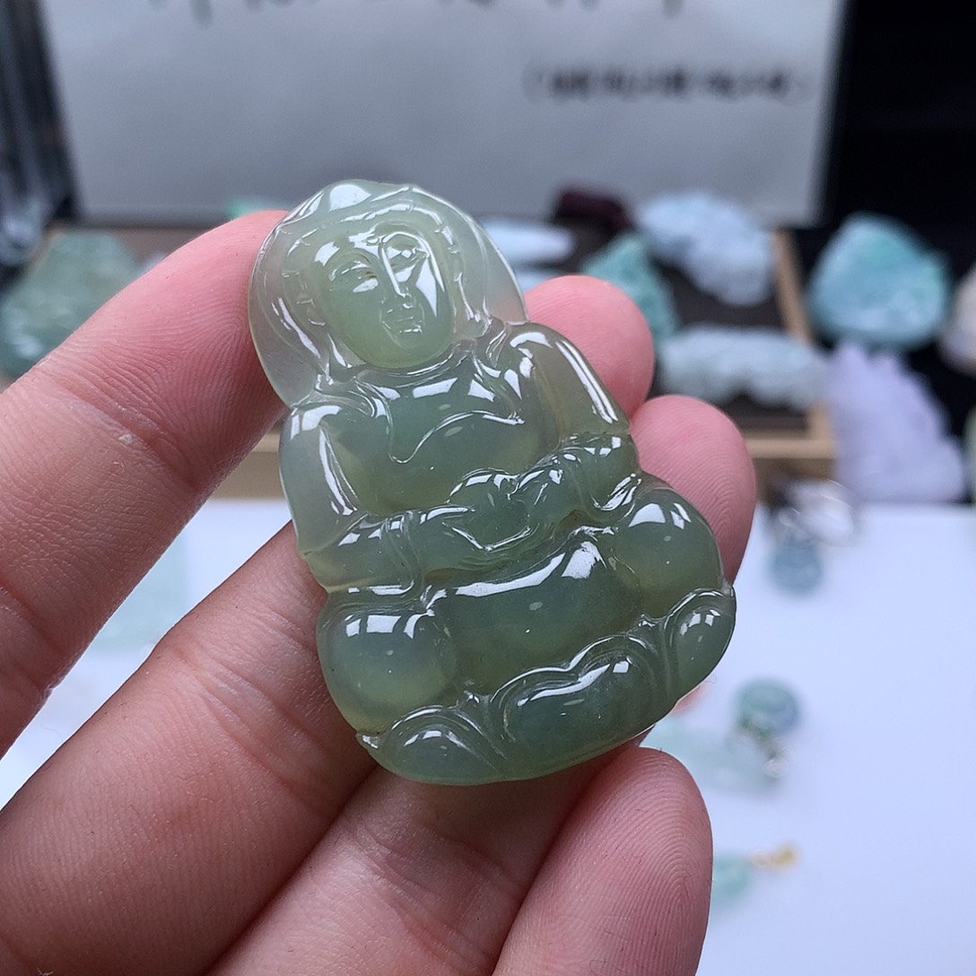 翡翠未镶嵌吊坠(不含链)