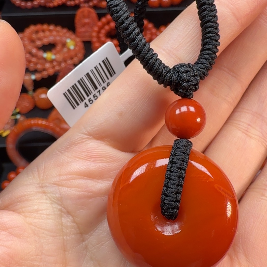 南红玛瑙未镶嵌平安扣