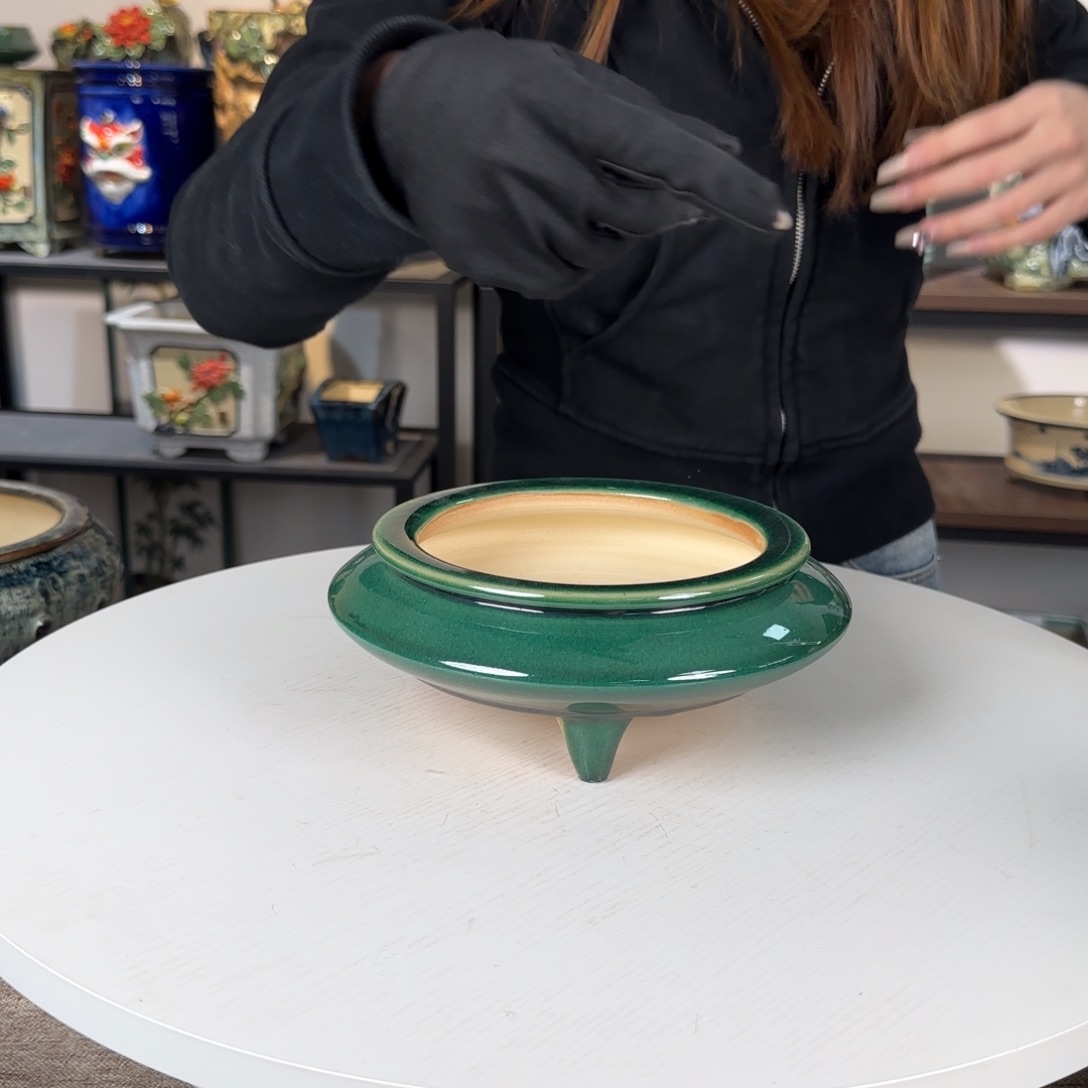 红陶一风堂石湾花盆。