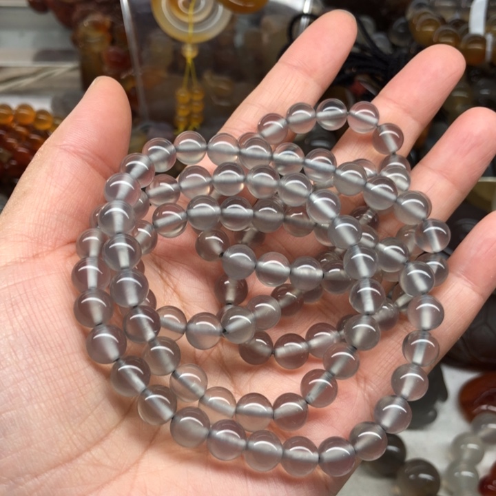 海***清玛瑙/玉髓未镶嵌手链