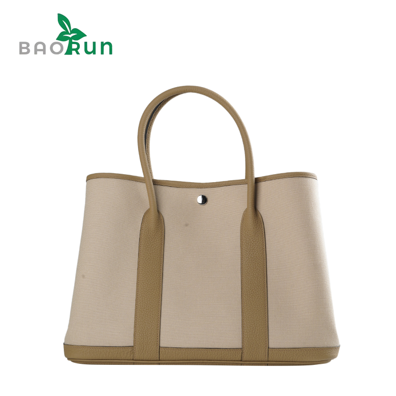 【23-30-36-花园-帆布拼牛皮】高级手提包女士经典真皮女包