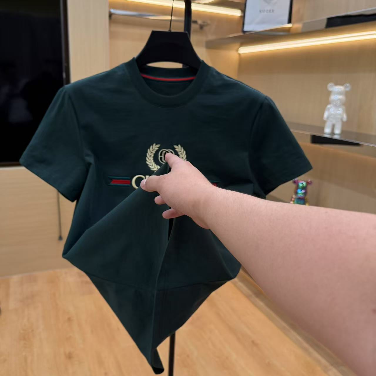 YU【25227】春季新款休闲半袖纯色圆领上衣男装轻奢02-12