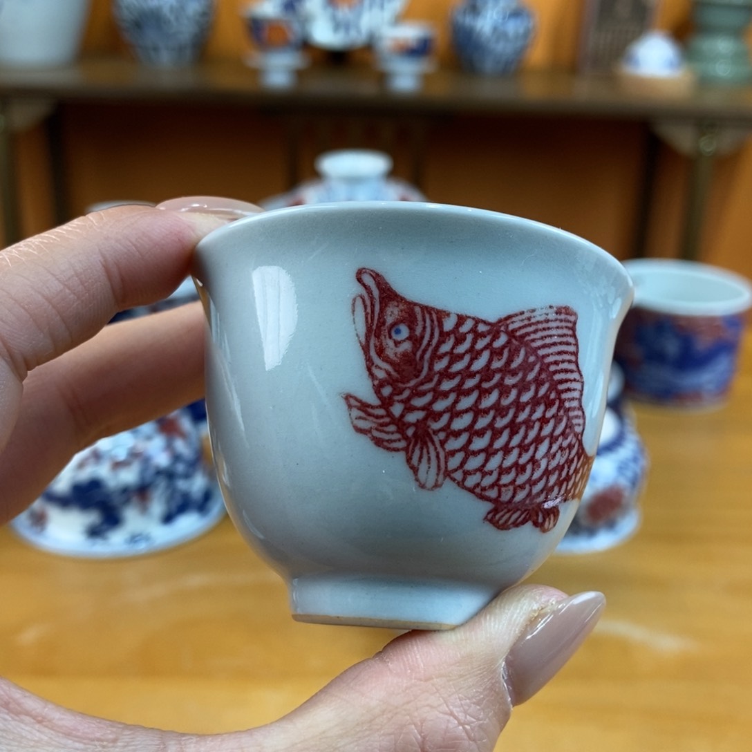 手绘现代茶具非古董