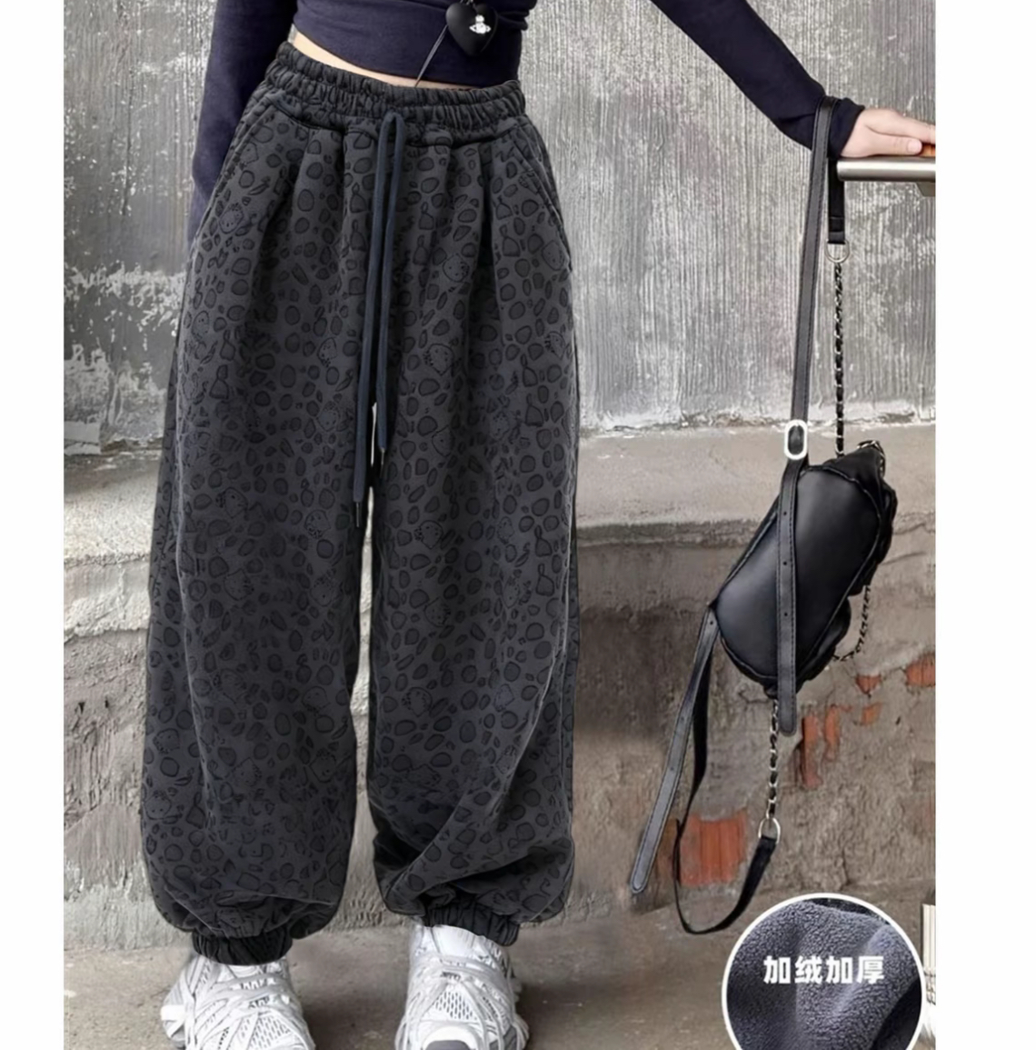 【保暖百搭】男女童羊羔绒加绒加厚裤子冬装儿童2025新款中大童运动