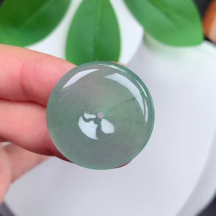 颈饰未镶嵌翡翠平安扣 25.3x5.0mm