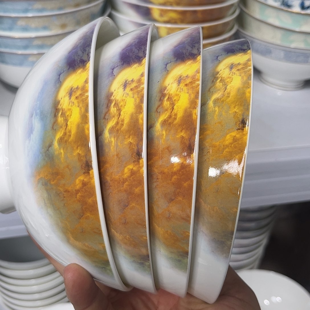 瓷片面碗四个微瑕