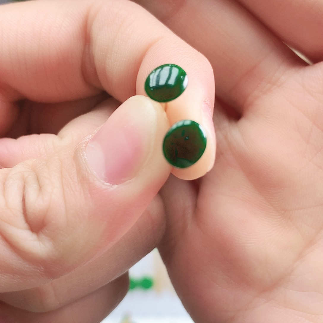 翡翠耳饰18K金镶嵌耳饰