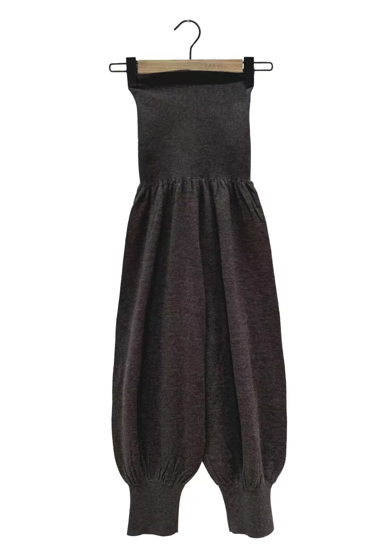 山山家-左岸迷香【针织裤子】Z25FW7041羊绒高腰宽松时尚长款秋冬