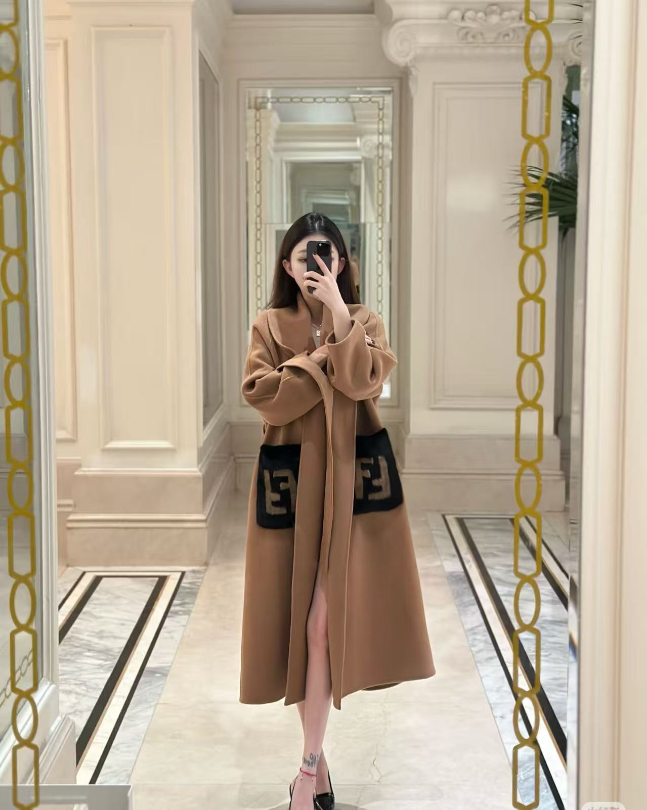 201-400女士双面羊绒大衣中长款气质冬季过膝