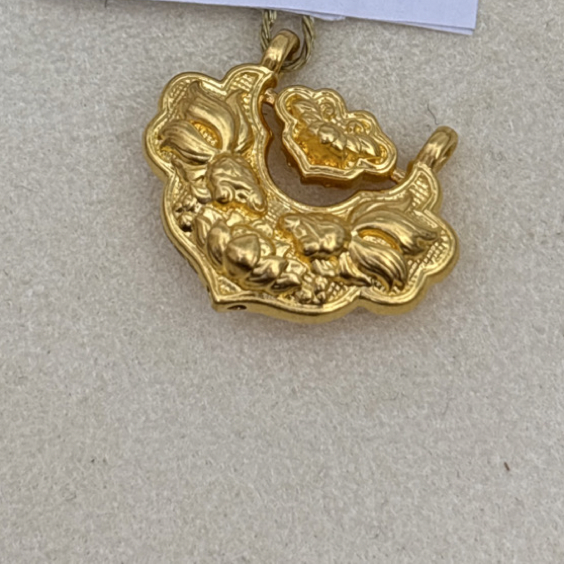 F1048足金999锦鲤锁(赠合金链）吊坠