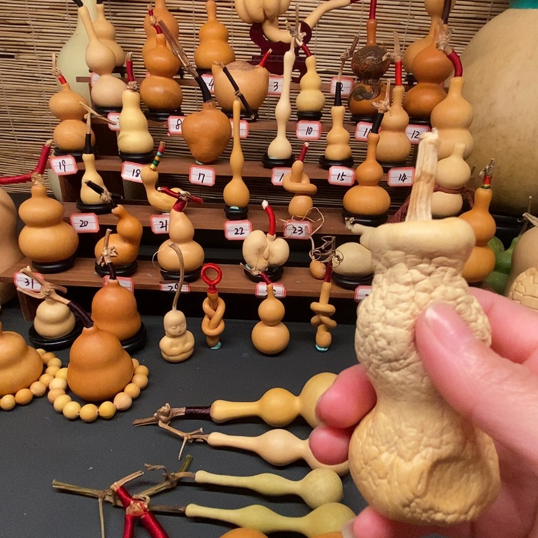 纹***纹砖雕文玩葫芦文玩葫芦