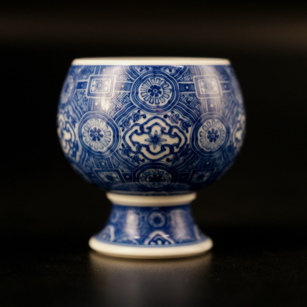 【瓷圈黄老邪宝弟甄选】觉山隐窑｜天地锦华纹鸿蒙杯主人杯复古陶瓷