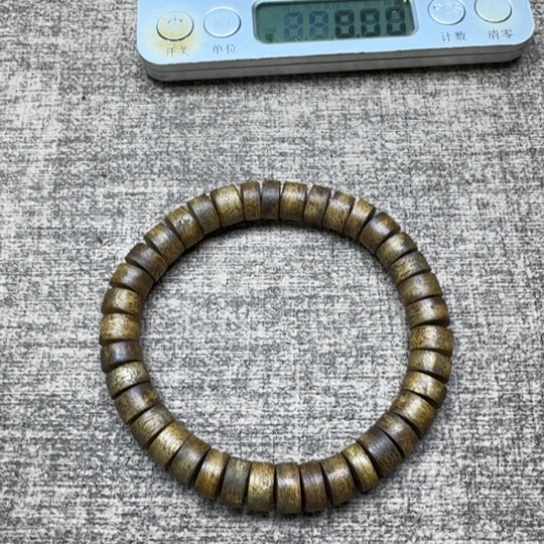 沉香手串白棋片珠手串0.9