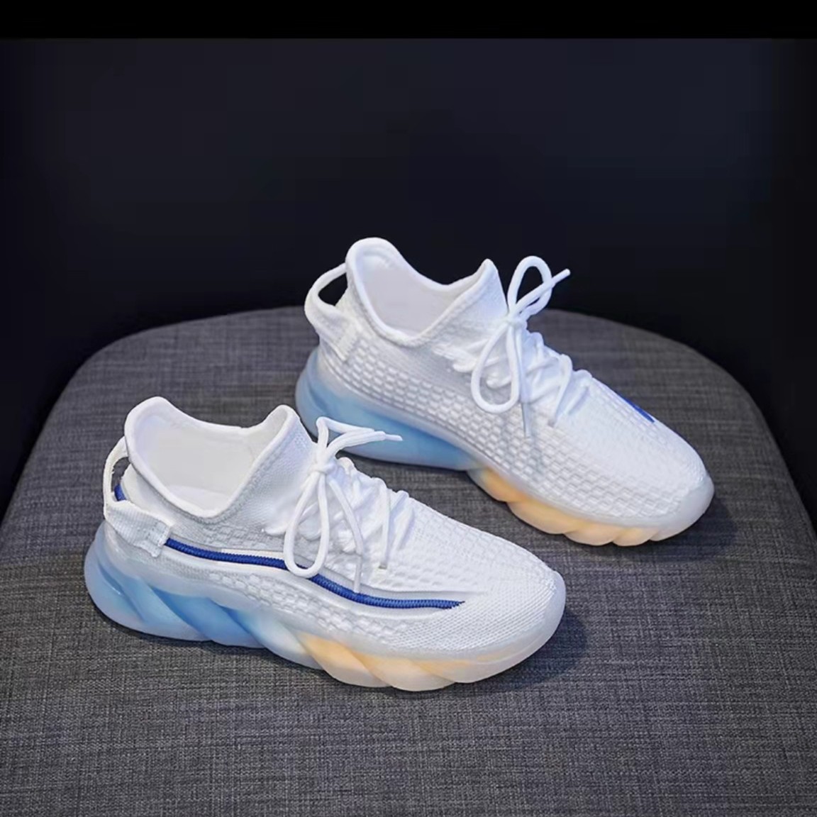 花花/1171-运动鞋女春季新款透气女鞋网面薄款跑步鞋百搭网鞋