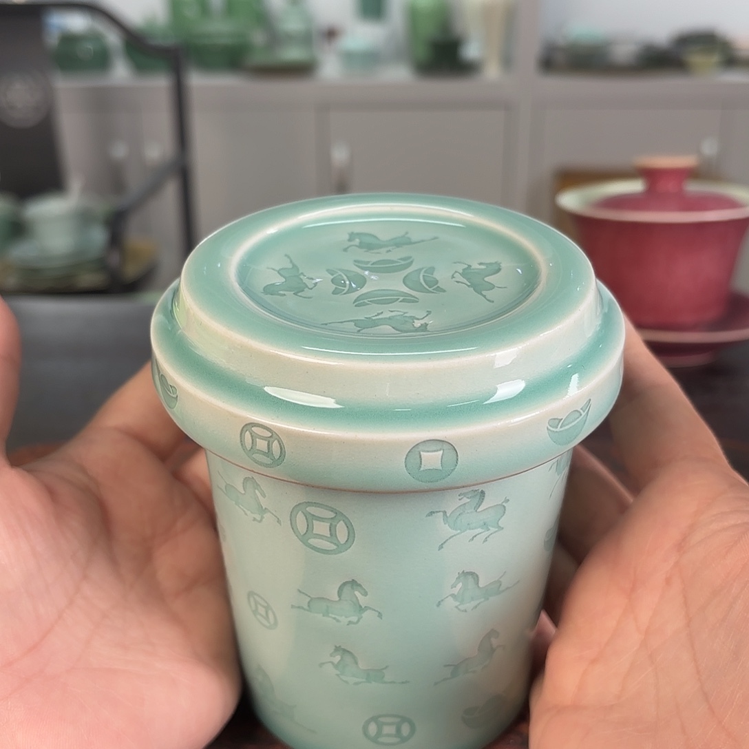 龙泉云间青瓷小米茶器
