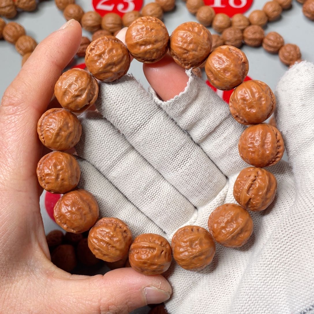 文玩核桃手串一道筋小汉堡18mm