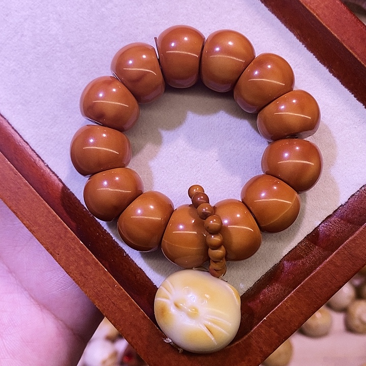 猴头核桃手串 微瑕大肠手捻