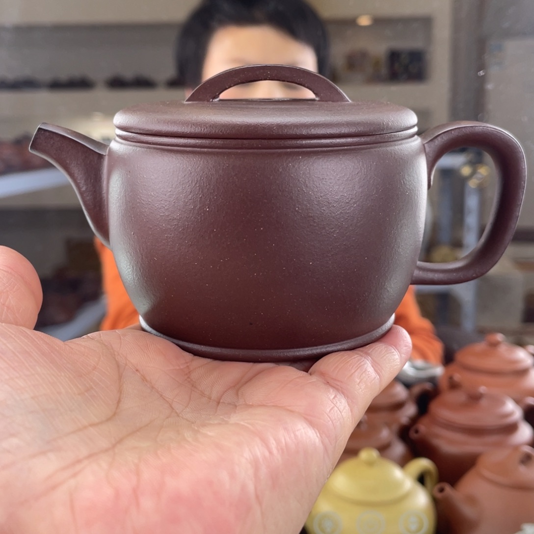 紫砂茶壶大水潭手磨料底槽清汉瓦250cc