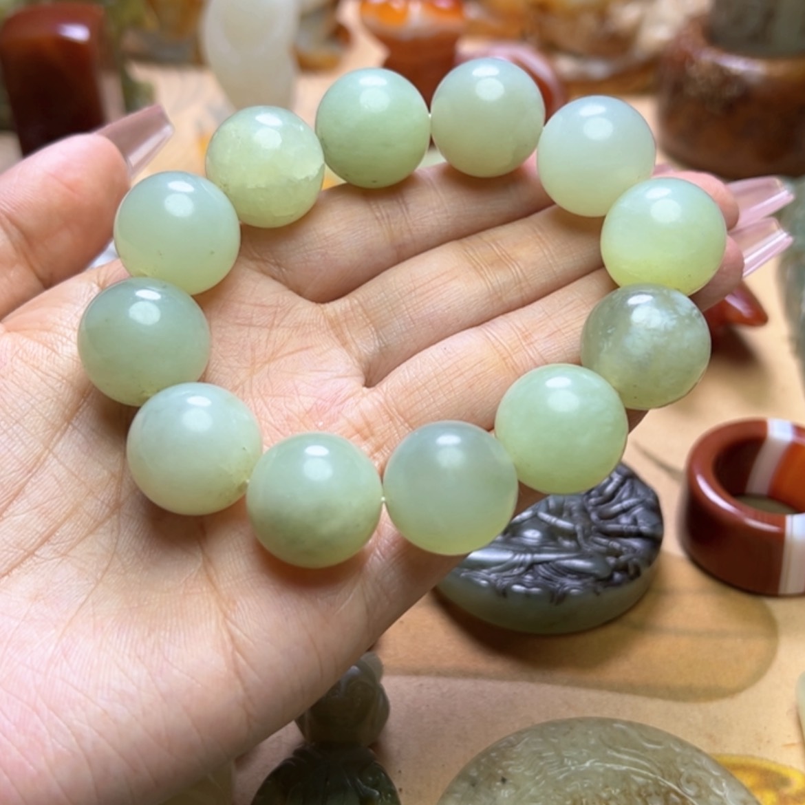 【闪购商品】蛇纹石玉颈饰未镶嵌