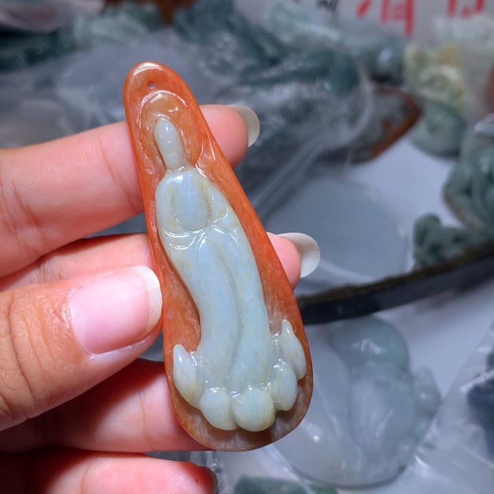 翡翠未镶嵌颈饰保真天然A货翡翠