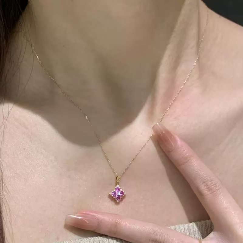 YHKINGS1532设计师款红蔷薇宝玉石项链简约多样性发其一不带礼盒