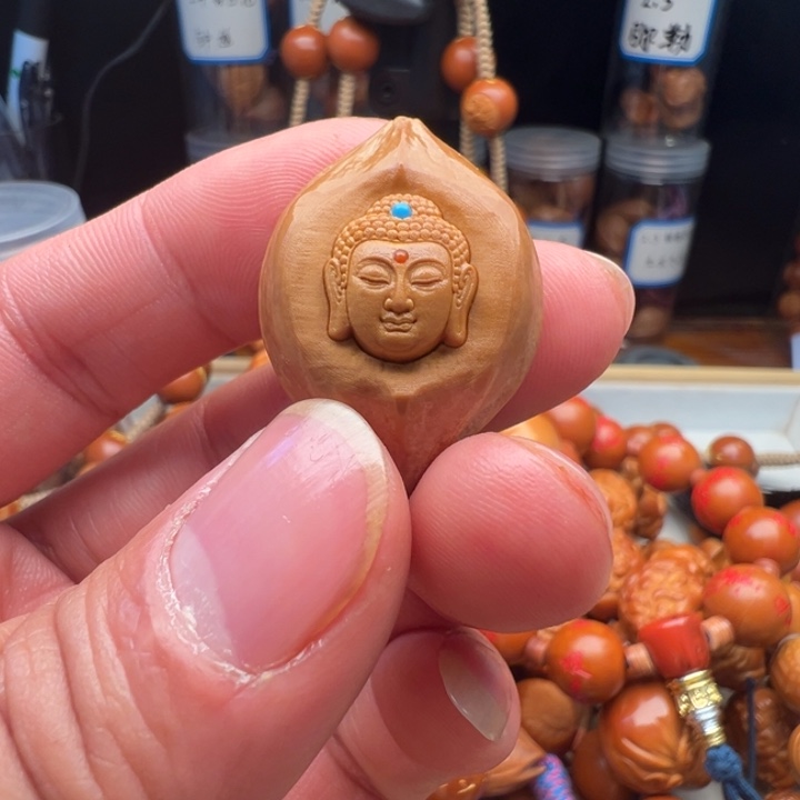 手串/手链橄榄核2.4铁核四花单颗佛头