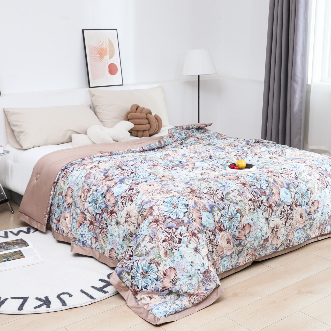 J【悠然】长绒棉贡缎春秋被200*230cm