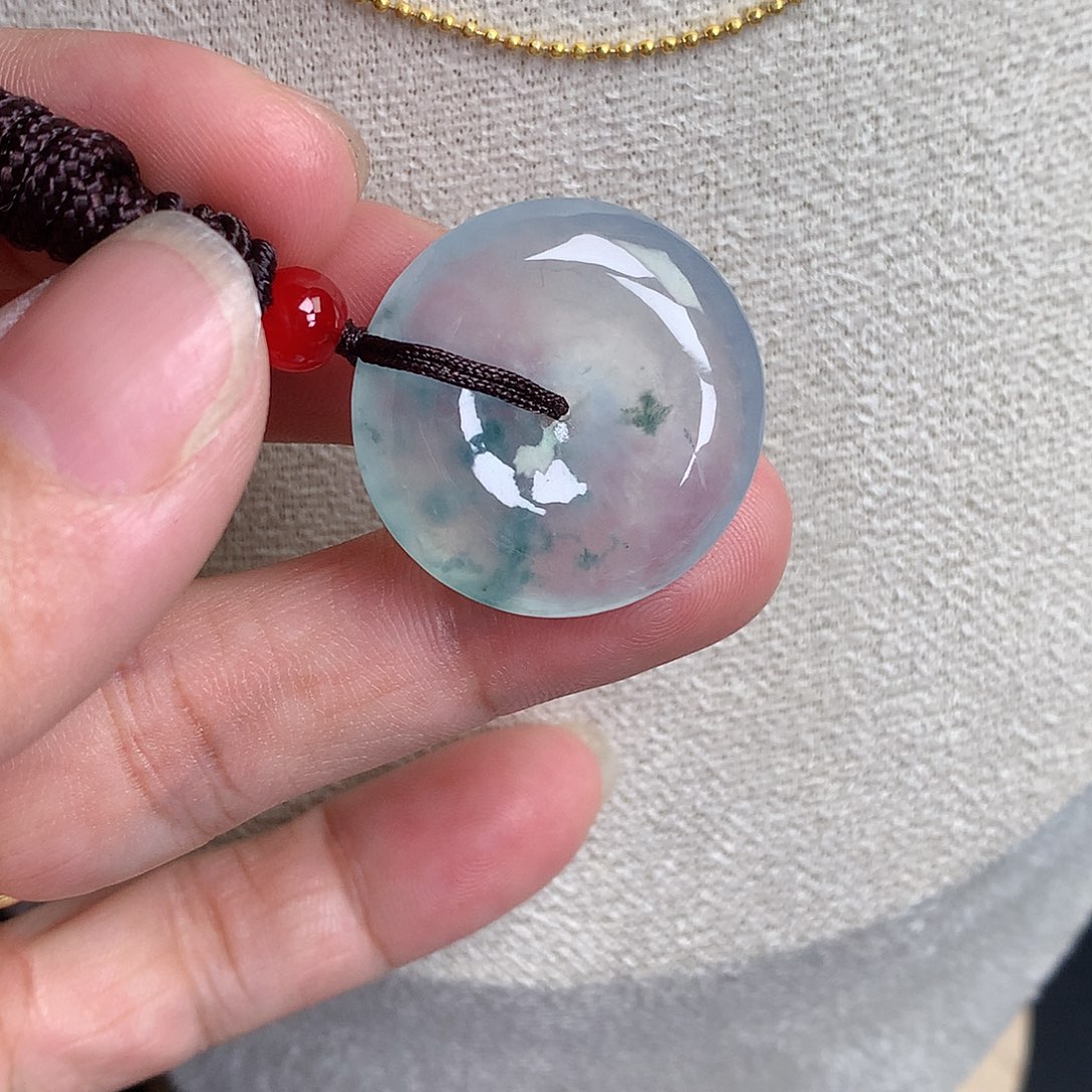 翡翠散珠缅甸天然A货翡翠冰种平安扣