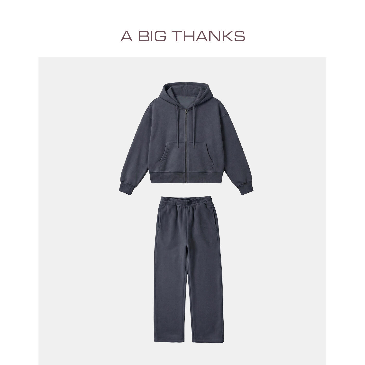 ABIGTHANKS复古休闲运动套装女卫衣长裤两件套abt512L99WY1097