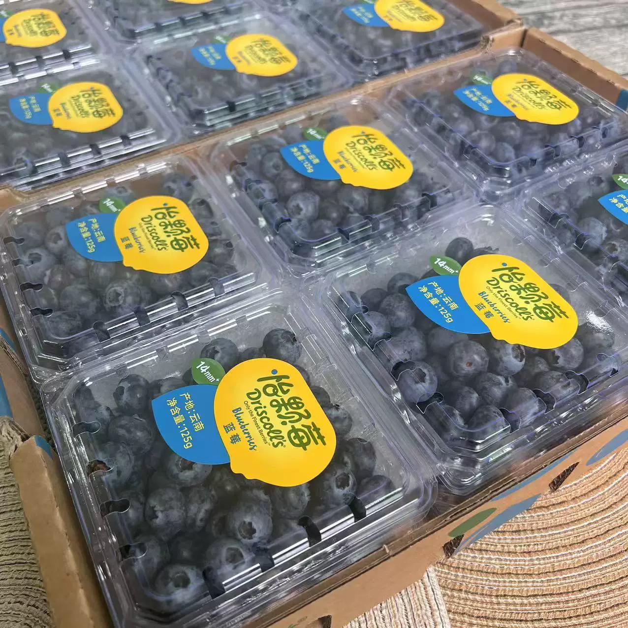 云南怡颗莓蓝莓14一17mm品种L25花香蓝莓125g/盒云南省云南省