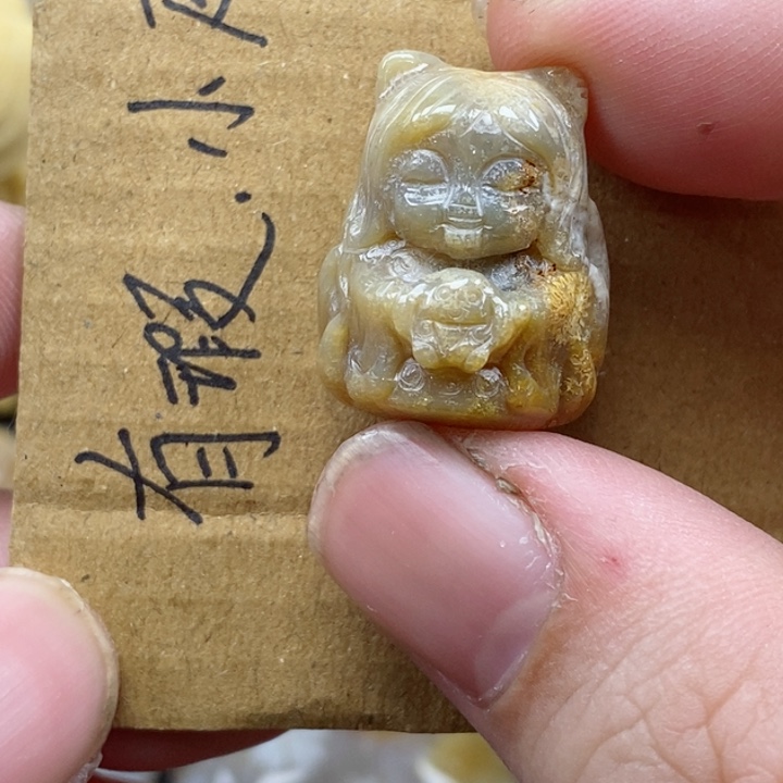 颈饰未镶嵌硅化珊瑚（珊瑚玉）