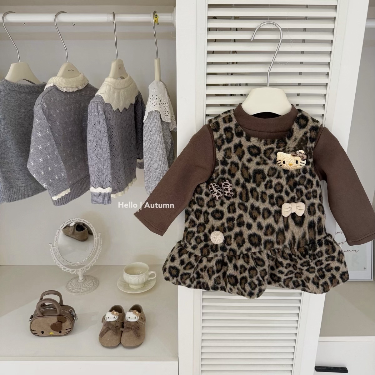 女童韩版森系裙子打底俩件套套装B10